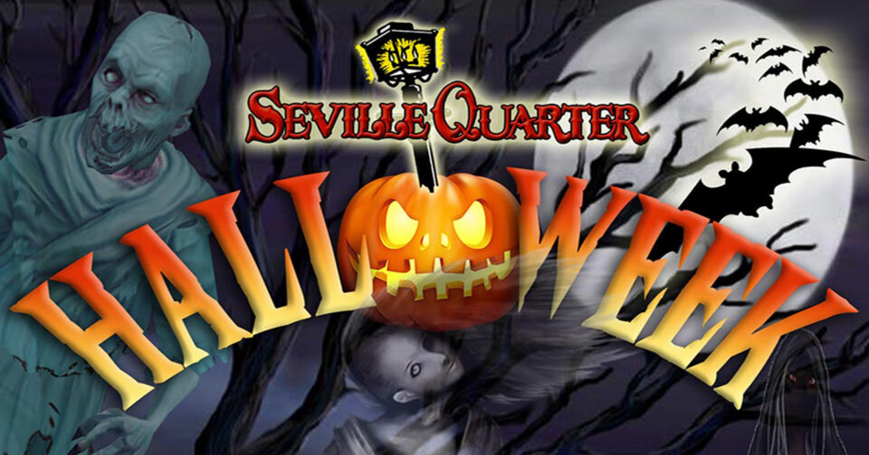 Halloweek Slider with ghosts, pumpkin, and bats