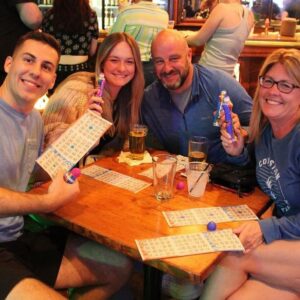 Group Playing Bar Bingo in Apple Annie's